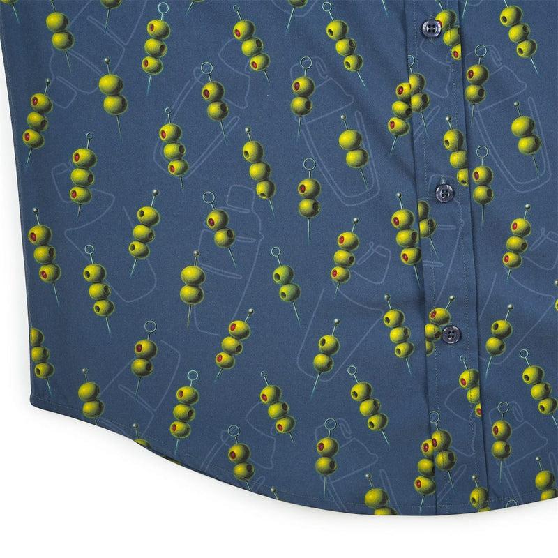 RSVLTS Extra Dirty KUNUFLEX Short Sleeve Shirt in Blue — detail 7