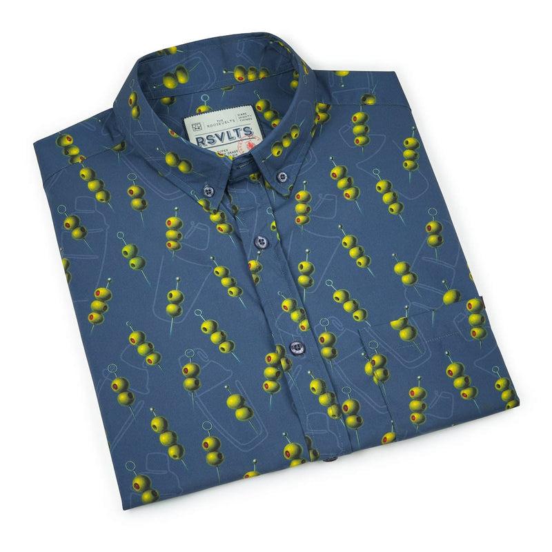 RSVLTS Extra Dirty KUNUFLEX Short Sleeve Shirt in Blue — detail 8