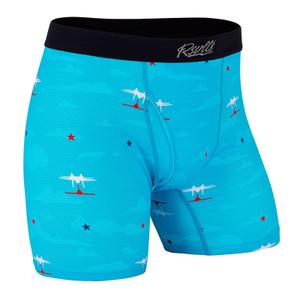 RSVLTS Inverted Single-Pack Boxer Briefs in Blue — front view