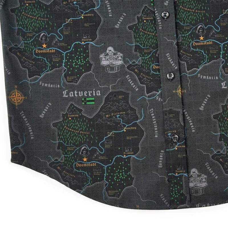 RSVLTS The Legend of Latveria KUNUFLEX Short Sleeve Shirt in Green — detail 7