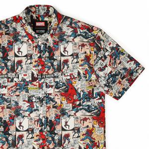 RSVLTS Punishing Panels KUNUFLEX Short Sleeve Shirt in Multicolor — front view