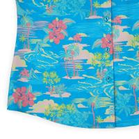 RSVLTS Magnum Tide Women's KUNUFLEX Short Sleeve Shirt in Blue — detail 7