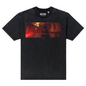 RSVLTS Raise the Roof Vintage Crewneck Tee in Black — front view
