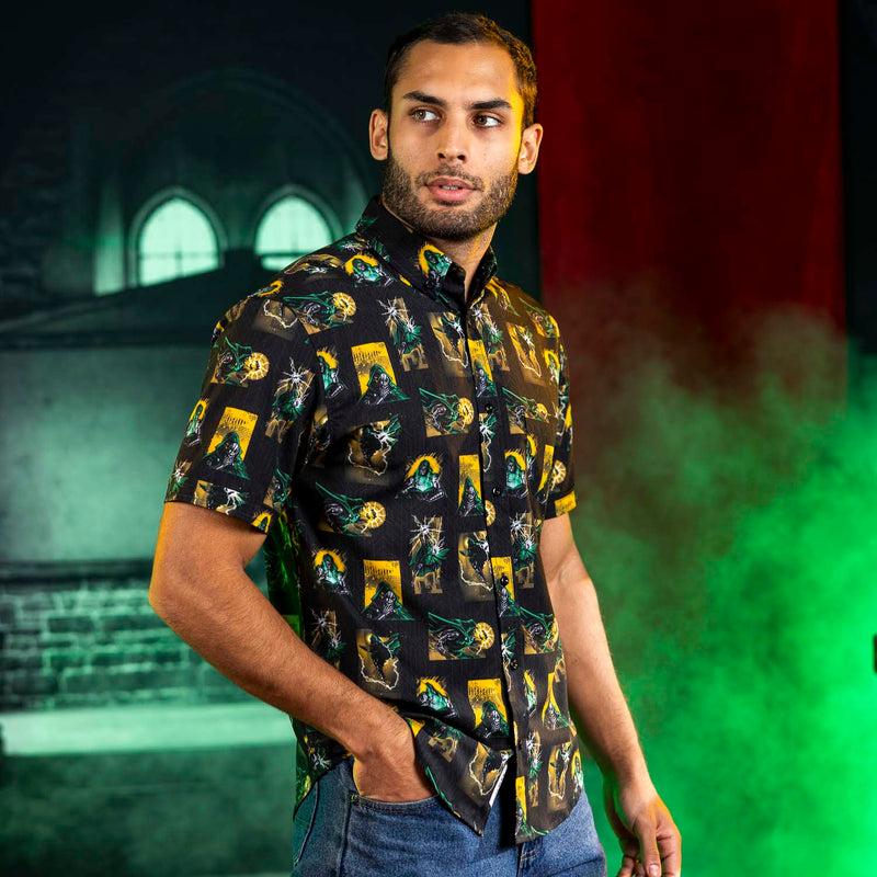 RSVLTS Shock Doc KUNUFLEX Short Sleeve Shirt in Black — detail 2