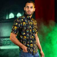 RSVLTS Shock Doc KUNUFLEX Short Sleeve Shirt in Black — detail 2