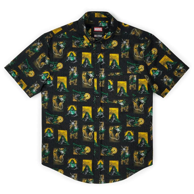RSVLTS Shock Doc KUNUFLEX Short Sleeve Shirt in Black — detail 5