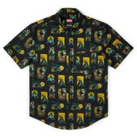 RSVLTS Shock Doc KUNUFLEX Short Sleeve Shirt in Black — detail 5