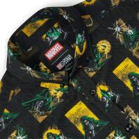 RSVLTS Shock Doc KUNUFLEX Short Sleeve Shirt in Black — detail 6