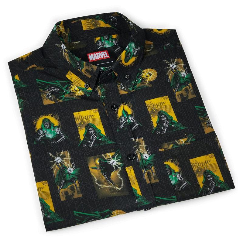 RSVLTS Shock Doc KUNUFLEX Short Sleeve Shirt in Black — detail 8