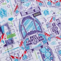 RSVLTS Space Ranger Schematics Youth KUNUFLEX Short Sleeve Shirt in Blue — detail 2
