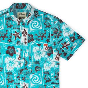 RSVLTS Fear the Kakamora KUNUFLEX Short Sleeve Shirt in Blue — front view