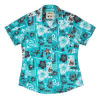 RSVLTS Fear the Kakamora Women's KUNUFLEX Short Sleeve Shirt in Blue — detail 2