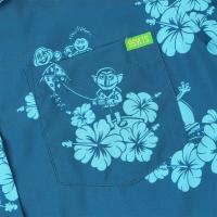 RSVLTS Petal Party Women's KUNUFLEX Short Sleeve Shirt in Blue — detail 2
