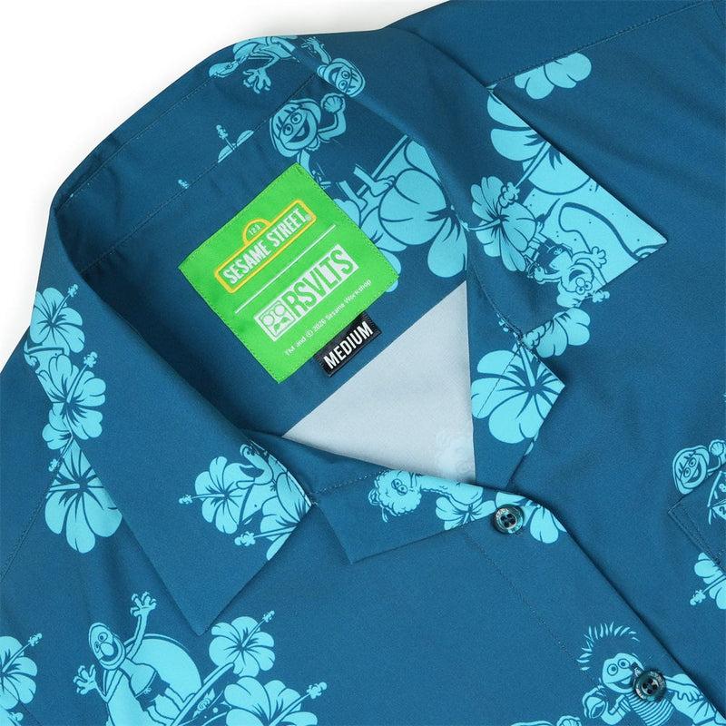 RSVLTS Petal Party Women's KUNUFLEX Short Sleeve Shirt in Blue — detail 3