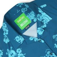 RSVLTS Petal Party Women's KUNUFLEX Short Sleeve Shirt in Blue — detail 3