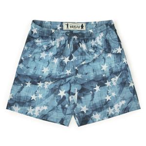 RSVLTS Star-Spangled Banger Hybrid Shorts in Blue — front view