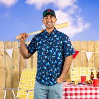 RSVLTS Bold Glory KUNUFLEX Short Sleeve Shirt in Blue — detail 3