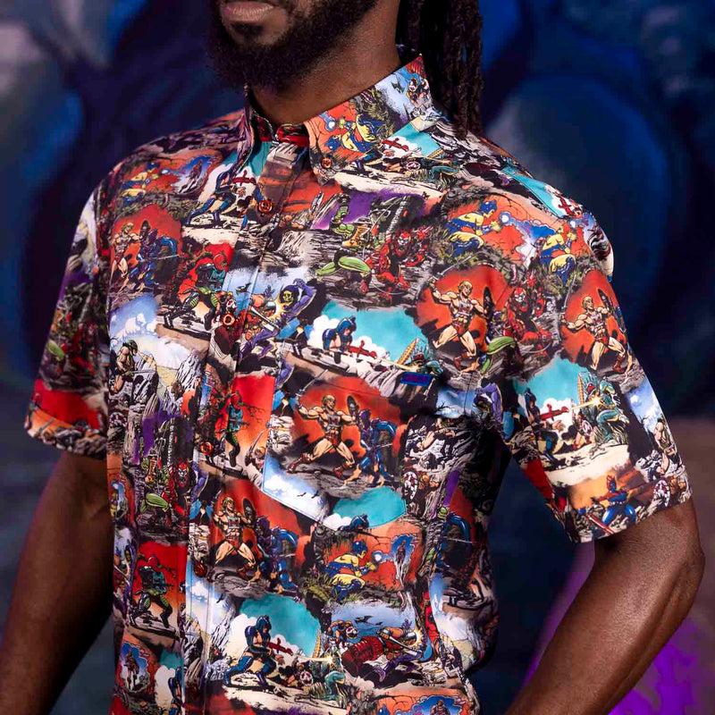 RSVLTS Panels of Power KUNUFLEX Short Sleeve Shirt in Multicolor — detail 2