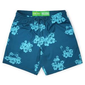 RSVLTS Petal Party Hybrid Shorts in Blue — front view