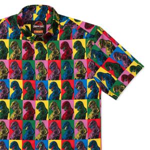 RSVLTS Jurassic Pop KUNUFLEX Short Sleeve Shirt in Multicolor — front view