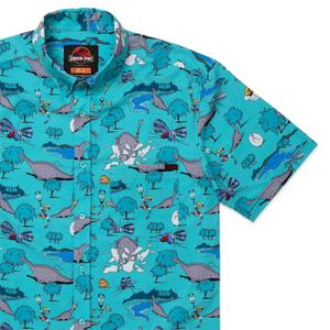 RSVLTS The Miracle of Cloning KUNUFLEX Short Sleeve Shirt in Blue — front view