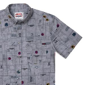 RSVLTS F-14 Tomcat KUNUFLEX Short Sleeve Shirt in Gray — front view