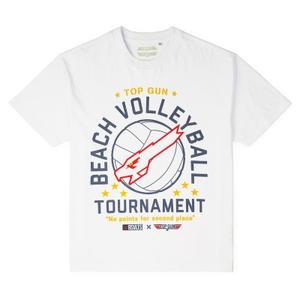 RSVLTS No Points for Second Place Vintage Crewneck Tee in White — front view