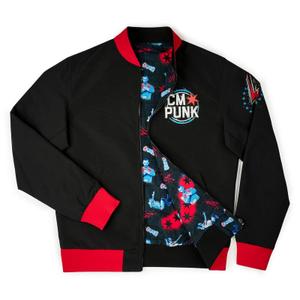 RSVLTS Best in the World Reversible Bomber Jacket in Black — front view