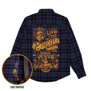 RSVLTS Ernesto’s Sunrise Spectacular BorlandFlex Long Sleeve Flannel — front view