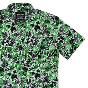 RSVLTS Short Fuse KUNUFLEX Short Sleeve Shirt in Green — front view