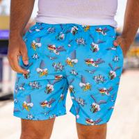 RSVLTS Beach Bandits Hybrid Shorts in Blue — front view