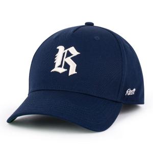 RSVLTS Roosevelt Rough Riders (Navy) 5-Panel Curved Brim Hat in Blue — front view
