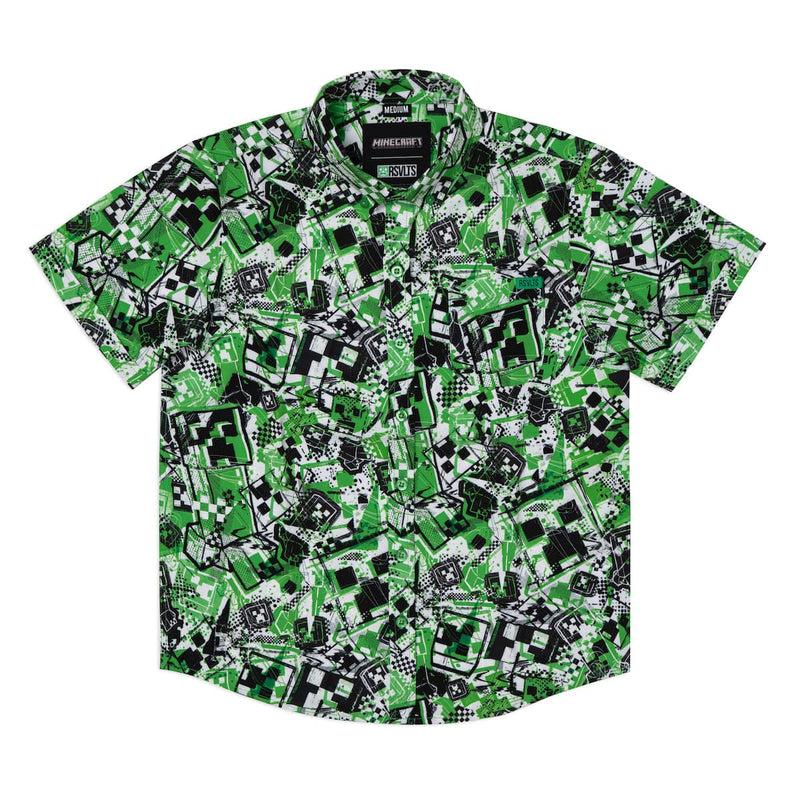 RSVLTS Short Fuse Youth KUNUFLEX Short Sleeve Shirt in Green — detail 2