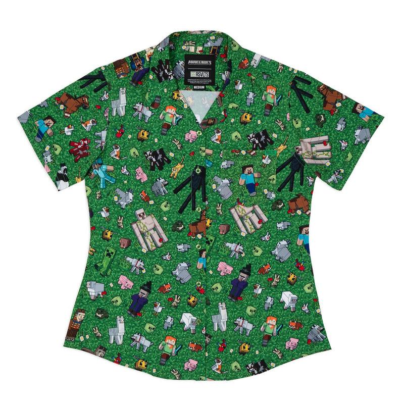 RSVLTS Overworld Odyssey Women's KUNUFLEX Short Sleeve Shirt in Green — detail 2
