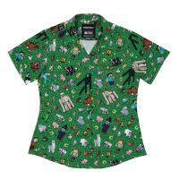 RSVLTS Overworld Odyssey Women's KUNUFLEX Short Sleeve Shirt in Green — detail 2