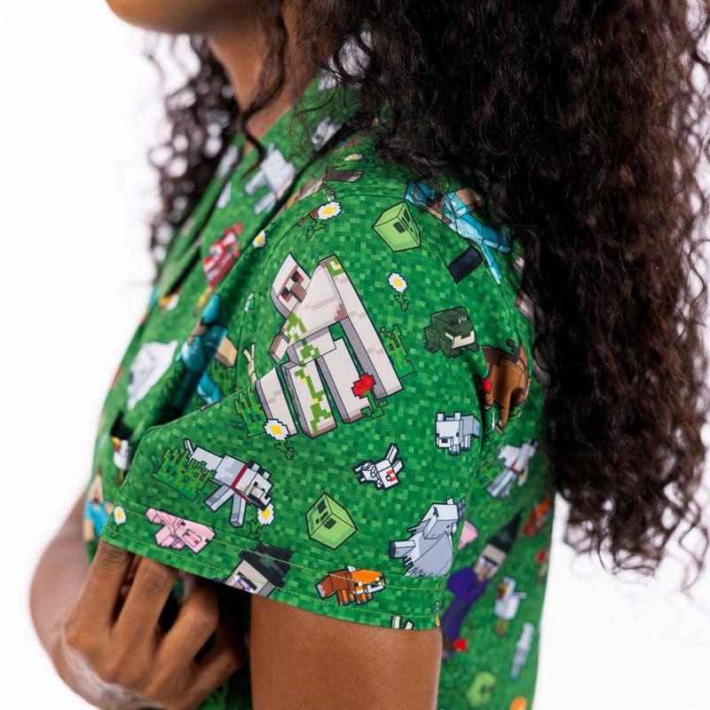 RSVLTS Overworld Odyssey Women's KUNUFLEX Short Sleeve Shirt in Green — detail 5