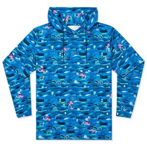 RSVLTS The Secret Grotto Performance Hoodie in Blue — front view