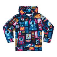 RSVLTS Tiki-terrestrial Youth Performance Hoodie in Blue — front view
