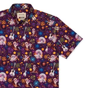 RSVLTS Remember Me KUNUFLEX Short Sleeve Shirt in Purple — front view