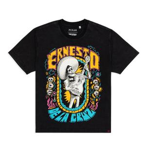 RSVLTS Remember Me Vintage Crewneck Tee in Black — front view