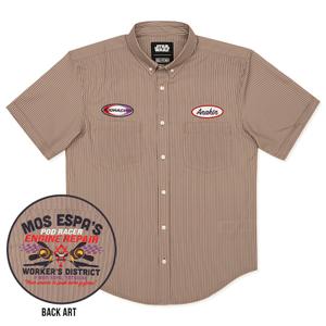 RSVLTS Mos Espa’s Engine Repair KUNUFLEX Short Sleeve Shirt in Multicolor — front view