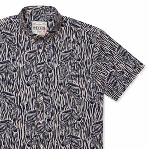 RSVLTS Z-Bruhs KUNUFLEX Short Sleeve Shirt in Black — front view