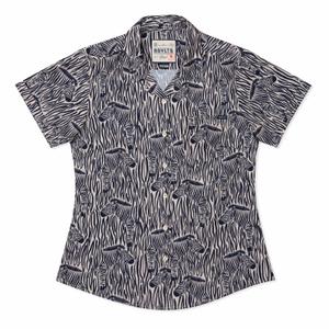 RSVLTS Z-Bruhs Women's KUNUFLEX Short Sleeve Shirt in Black — front view