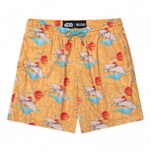 RSVLTS Lando's Gamble Hybrid Shorts in Orange — front view