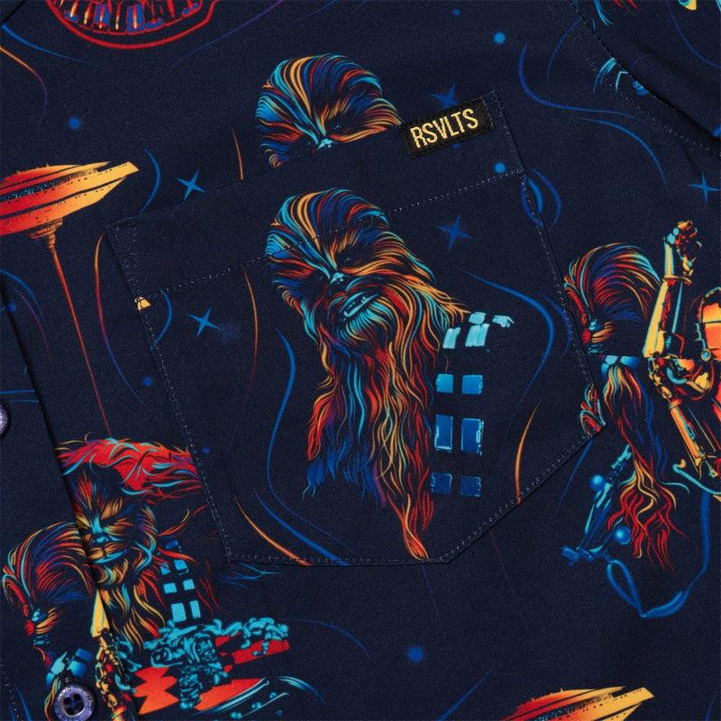 RSVLTS Wookiee Warp Women's KUNUFLEX Short Sleeve Shirt in Black — detail 2