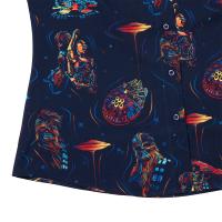 RSVLTS Wookiee Warp Women's KUNUFLEX Short Sleeve Shirt in Black — detail 4
