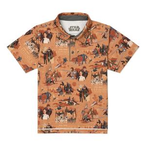 RSVLTS This Slumber Party's Over Youth All-Day Polo in Orange — front view
