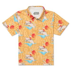 RSVLTS Lando's Gamble Youth All-Day Polo in Orange — front view