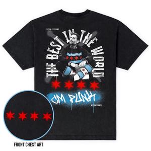 RSVLTS Best in the World Vintage Crewneck Tee in Black — front view