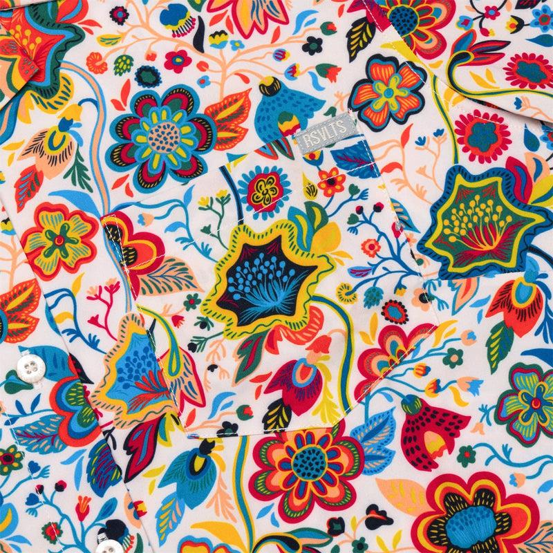 RSVLTS Lush Summer Daydream Women's KUNUFLEX Short Sleeve Shirt in Multicolor — detail 2